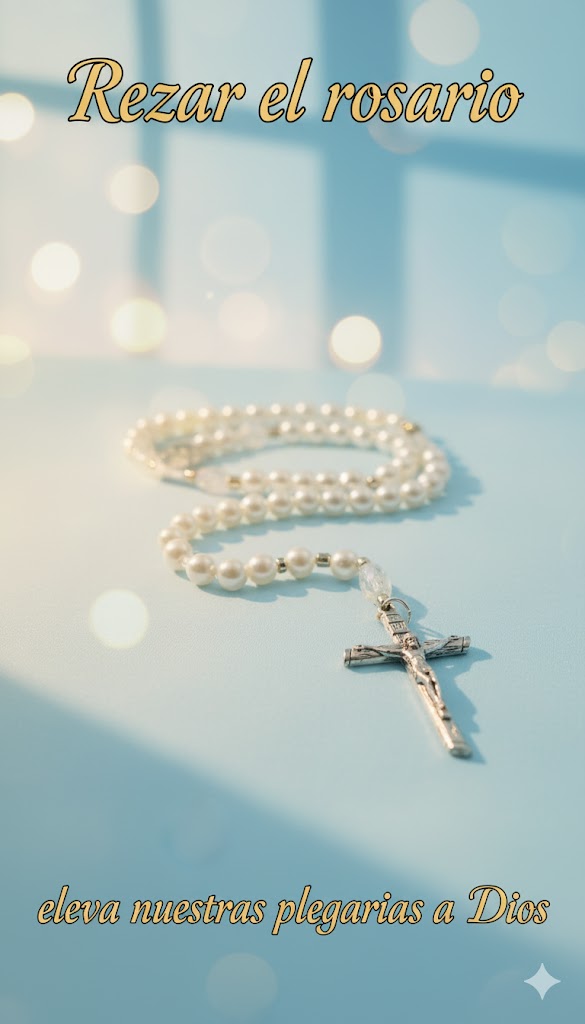 Rosario de Perlas con Cruz de Plata
